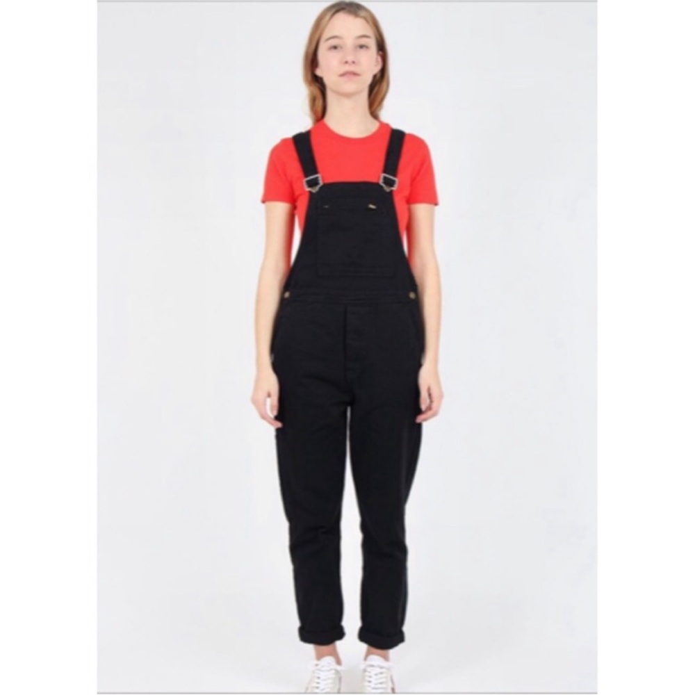 Rolla’s Trade Black Unisex Cross-back Overalls with Pockets Size Small